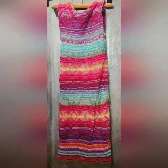 Lauren Ralph Lauren Rainbow Indian Tribal Linen Sleeveless Sweater Dress PXS - Picture 3 of 11